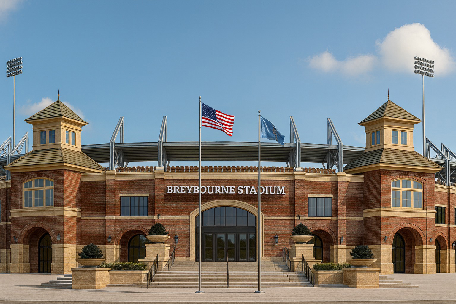 Breybourne Stadium flagship elevation